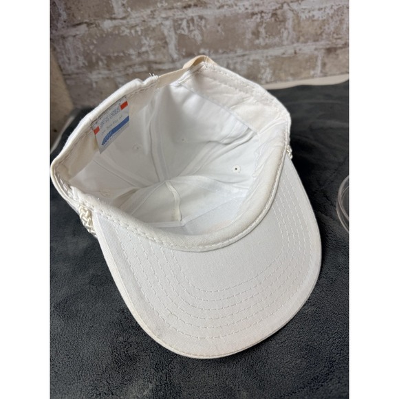 Vintage NAPA Belts Hose Hat Cap Strap Back White Rope Advertising Mens 80s - Picture 8 of 8
